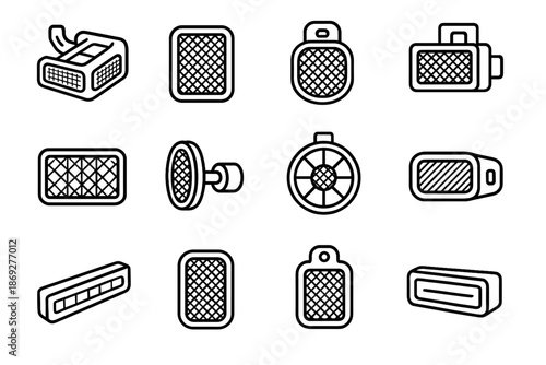 Cycling amber insert reflector icon pedal plastic side rectangular vector bike