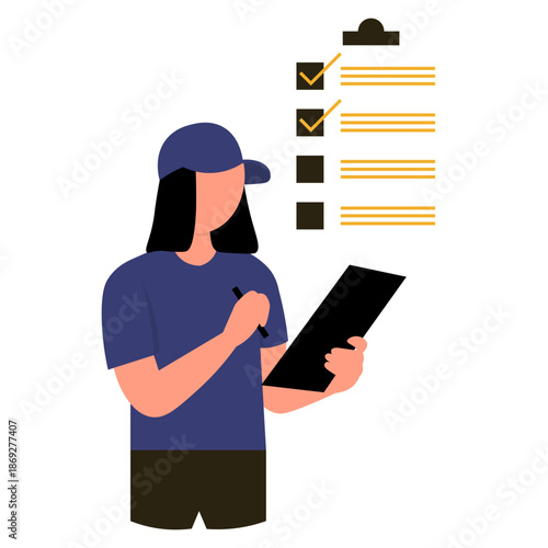 Person Checking List illustration