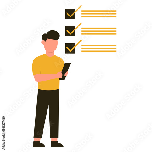 Person Checking List illustration