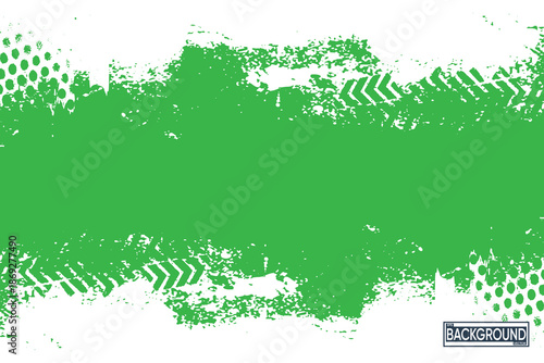 Wallpaper Mural Green Grunge Distressed Background with Tire Tracks and Halftone Dots Torontodigital.ca