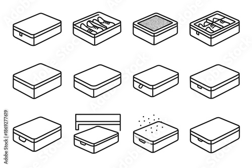 Under pull holder vector icon lightweight shoe fabric storage flat modern frame