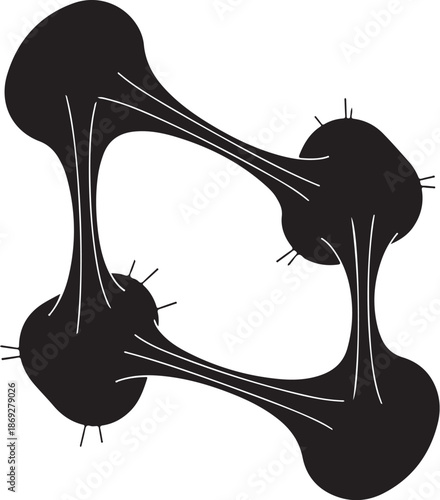 Abstract Black and White Illustration Art Design