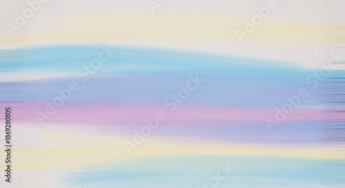 Abstract soft pastel background with blended horizontal watercolor paint strokes and serene colors, artistic texture