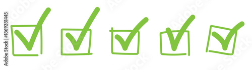 Variety hand drawn check list element design set