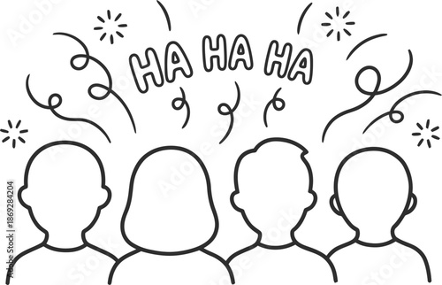 Group of people laughing