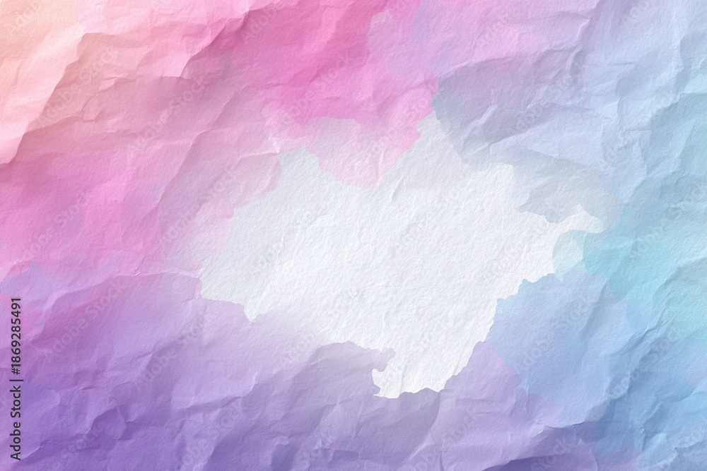 Fototapeta premium Softly textured paper art with blending pastel hues, forming a dreamy, abstract background
