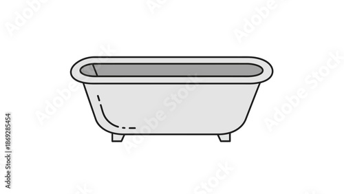 Bathtub icon for bathroom and hygiene services
