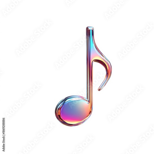 Stylized note symbol in minimal black line style over a white background for elegant visual use