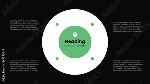 Принти на полотні Modern circle infographic layout