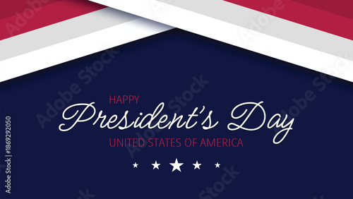 Happy Presidents Day United States Patriotic Vector Background