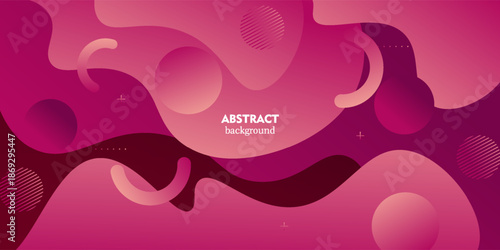 Purple abstract 3D background with overlapping waves. Overlapping wave pattern background. Vector Eps10