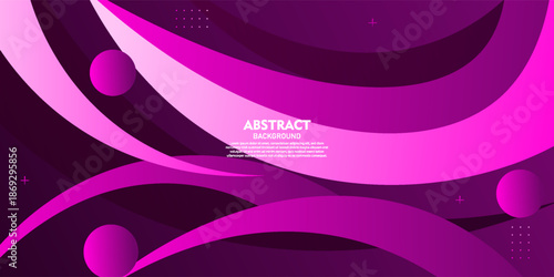 Abstract curved geometric background in purple. Trendy colored shape pattern background. eps10