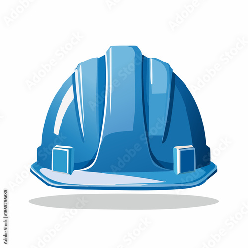 Blue Safety Hard Hat Helmet for Construction and Industrial Work.