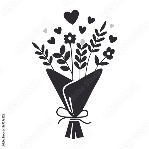 A beautiful spring nature illustration featuring a floral tree with pink orchid blossoms and butterflies in a decorative vase pot vector design