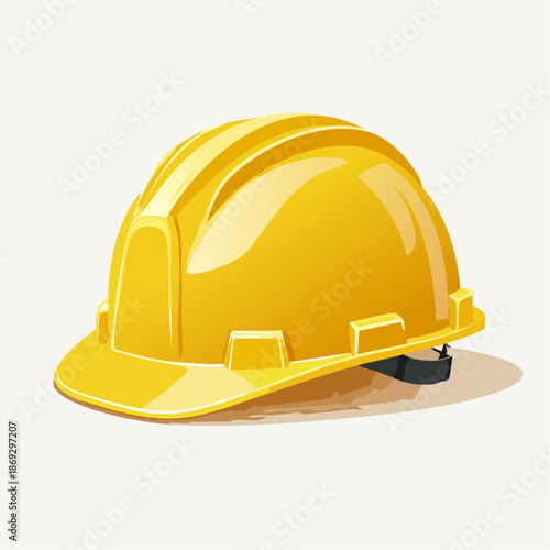 Hard Yellow Hat Safety Equipment for Construction Workers.