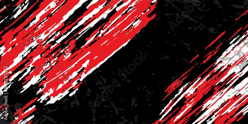 car stickers with red and white brush stroke pattern, abstract banner, sporty lines, red and white color combination, brush stroke pattern, grunge design, modern.eps.10.