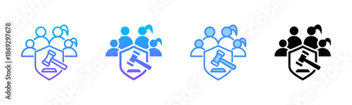 Family Law Multi Style Icon Set