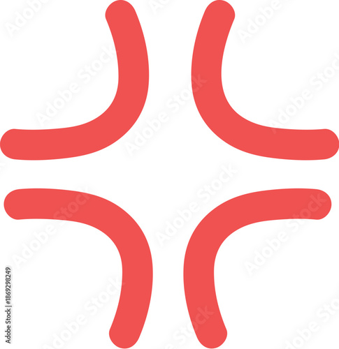 手書きの怒りマークのベクターイラスト絵文字素材