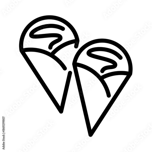 crepes outline icon. crepes black line illustration.