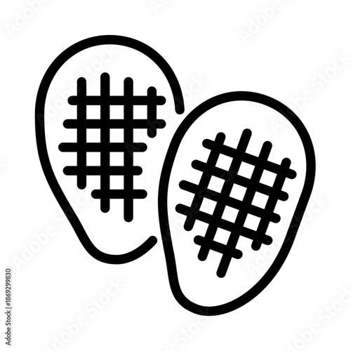 steak outline icon. grilled beef black line illustration.