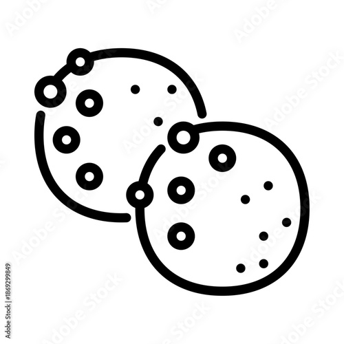 cookie outline icon. cookies black line illustration.