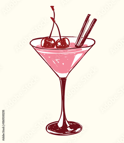 Valentine Martini with Cherry on Top