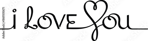 Romantic heartfelt message with elegant handwritten love words