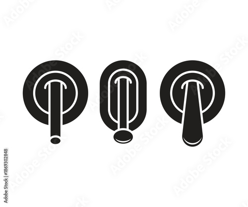 toggle switch icons set illustration vector