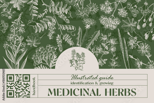 Medicinal plants and herbs banner
