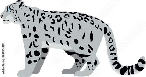 leopard cartoon isolated on white