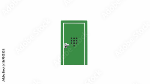 Green Metal Safe Deposit Box.