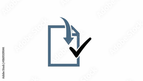 Checklist Document Icon with Arrow.
