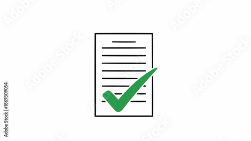 Checklist Document with Green Checkmark.