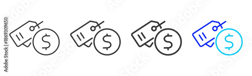 brand exchange icon set collection creative outline style for electronic data interchange with multiple thickness variations suitable for business system workflow integration