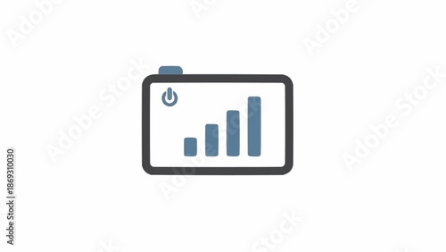 Battery power level indicator icon.