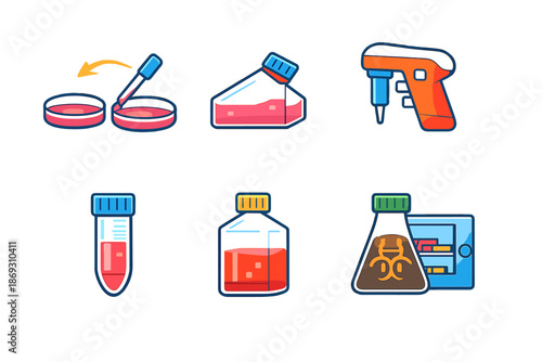 Scientific Laboratory Equipment Icons