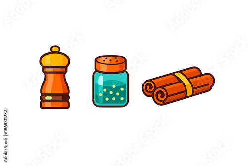 Spices and seasonings icons