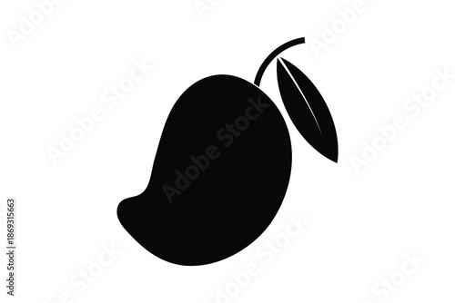 mango fruit icon, vector illustration of a mango.