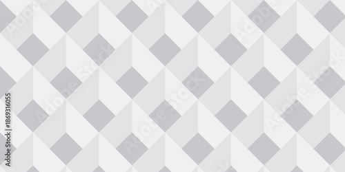 Abstract white geometric cube wall creative concept triangle overlap square technology background. vector digital cubes fabric and wallpaper grid block texture background.