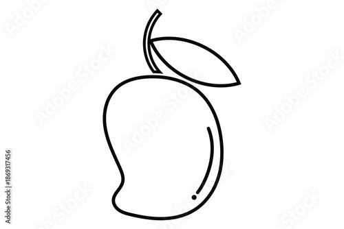 mango fruit icon, vector illustration of a mango.