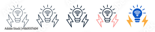 Smart Energy different style icons set vector illustration. 