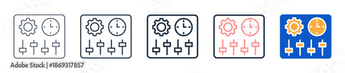 Control Panel different style icons set vector illustration. 