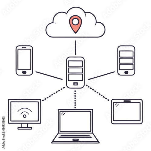 Edge Computing Vector Illustration – Distributed IoT Data Processing Concept