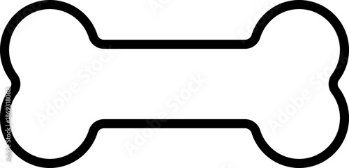 シンプルでかわいい骨の線画アイコン