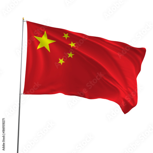 Photography Flag of China on Transparent Background