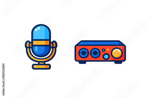 Audio Interface and Microphone Icons