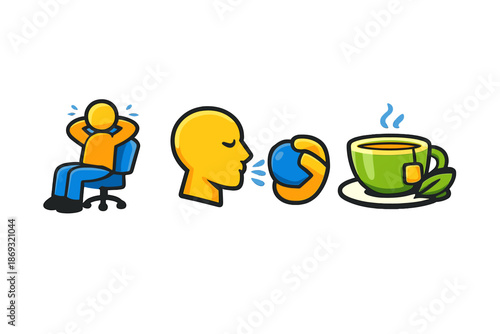 Relaxation and Refreshment Sequence Icons