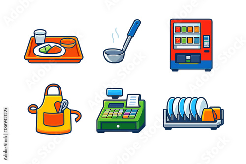 Set of food service icons