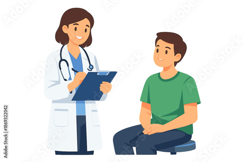 Doctor consulting a patient in an office