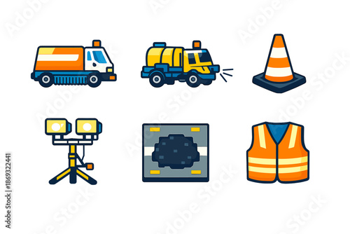 Construction and Roadwork Icons Set